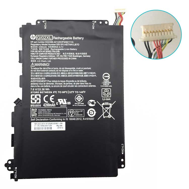 GI02XL,833657-005 Baterías