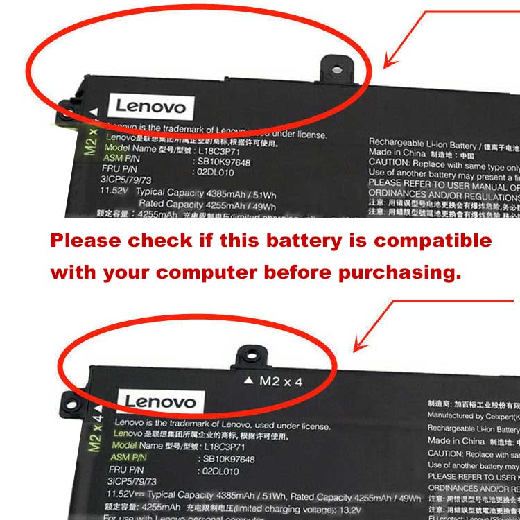 LENOVO L18M4P74 batería