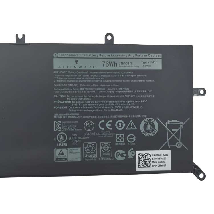DELL Y9M6F batería